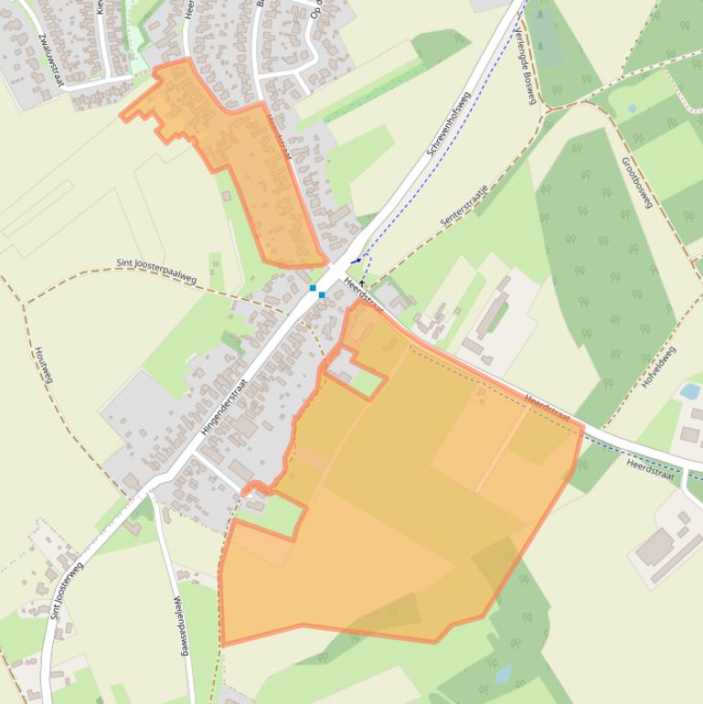 Kaart van postcodegebied 6111AG.