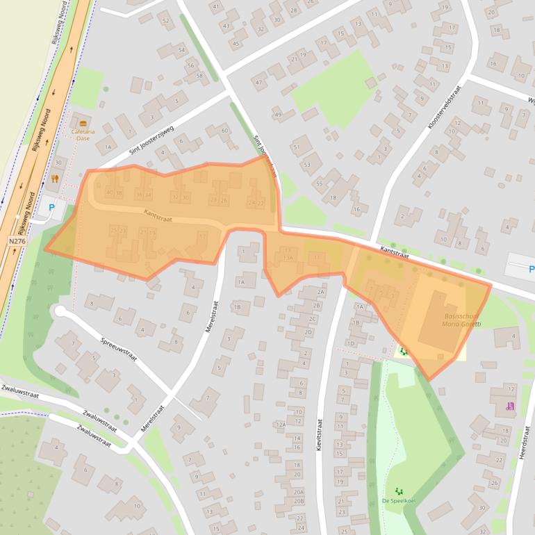 Kaart van postcodegebied 6111AH.