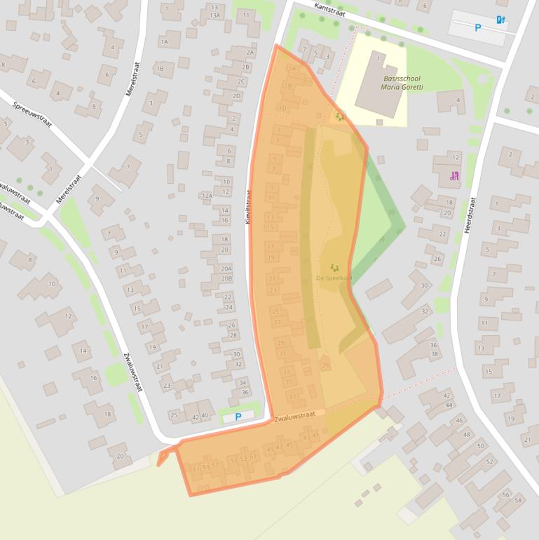 Kaart van postcodegebied 6111AJ.