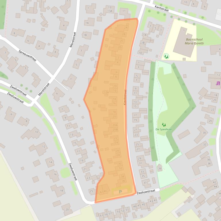 Kaart van postcodegebied 6111AK.
