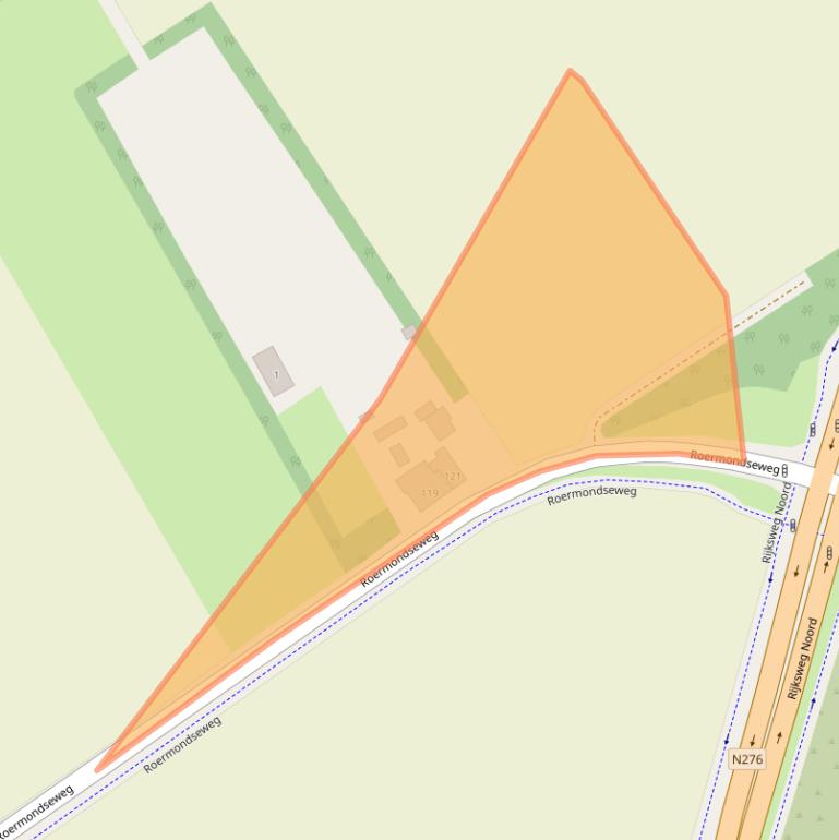 Kaart van postcodegebied 6111AS.