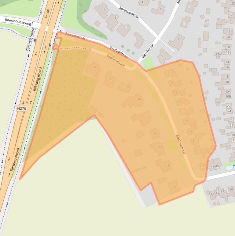 Kaart van postcodegebied 6111AV.