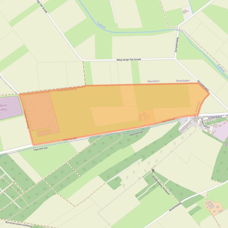 Kaart van postcodegebied 6111RA.