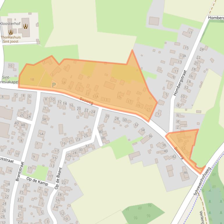 Kaart van postcodegebied 6112AC.