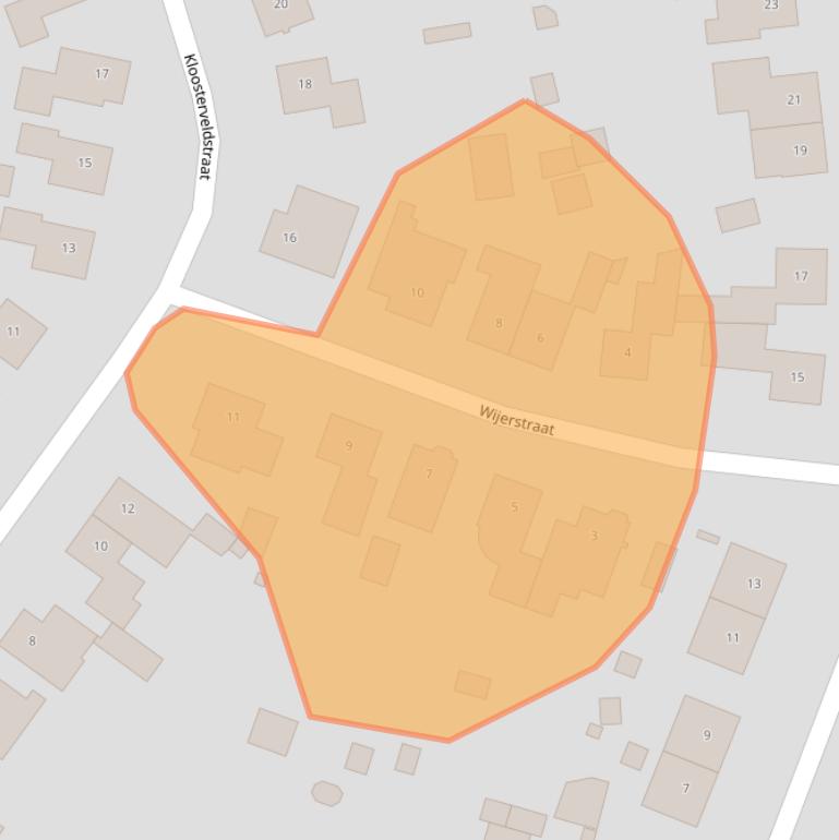 Kaart van postcodegebied 6112AM.