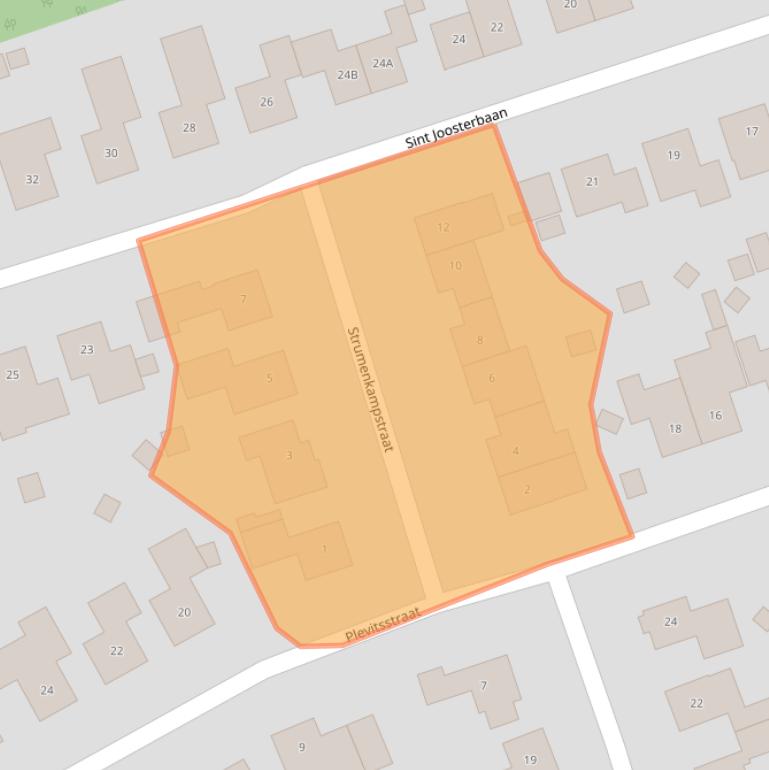 Kaart van postcodegebied 6112AS.