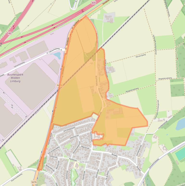 Kaart van postcodegebied 6112AW.