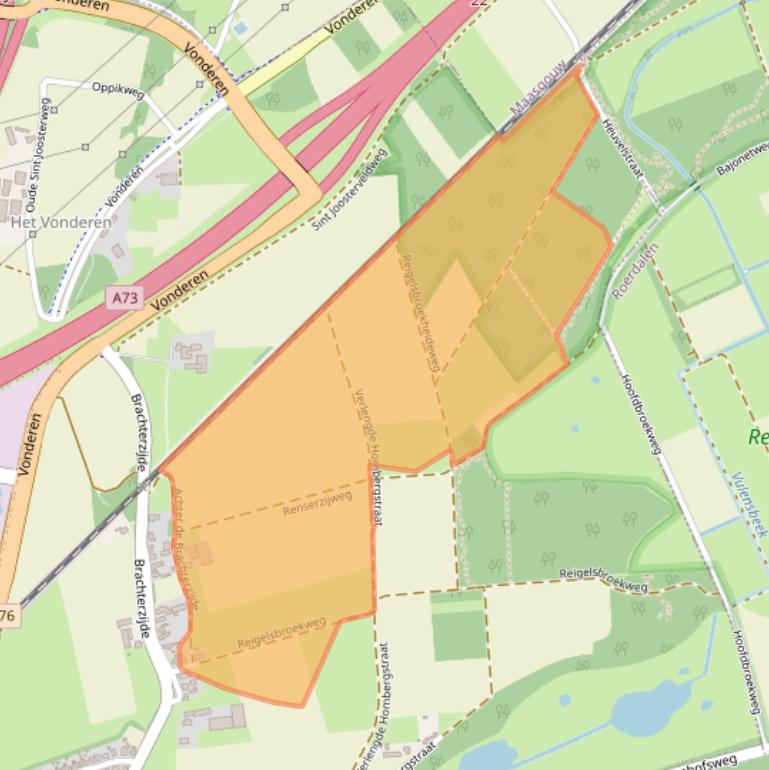 Kaart van postcodegebied 6112AX.