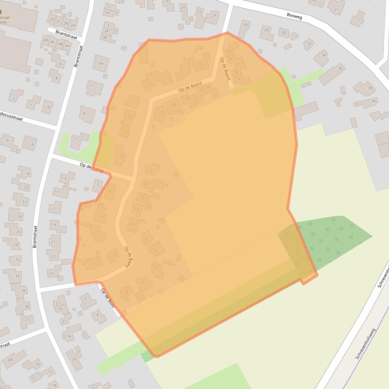 Kaart van postcodegebied 6112BA.