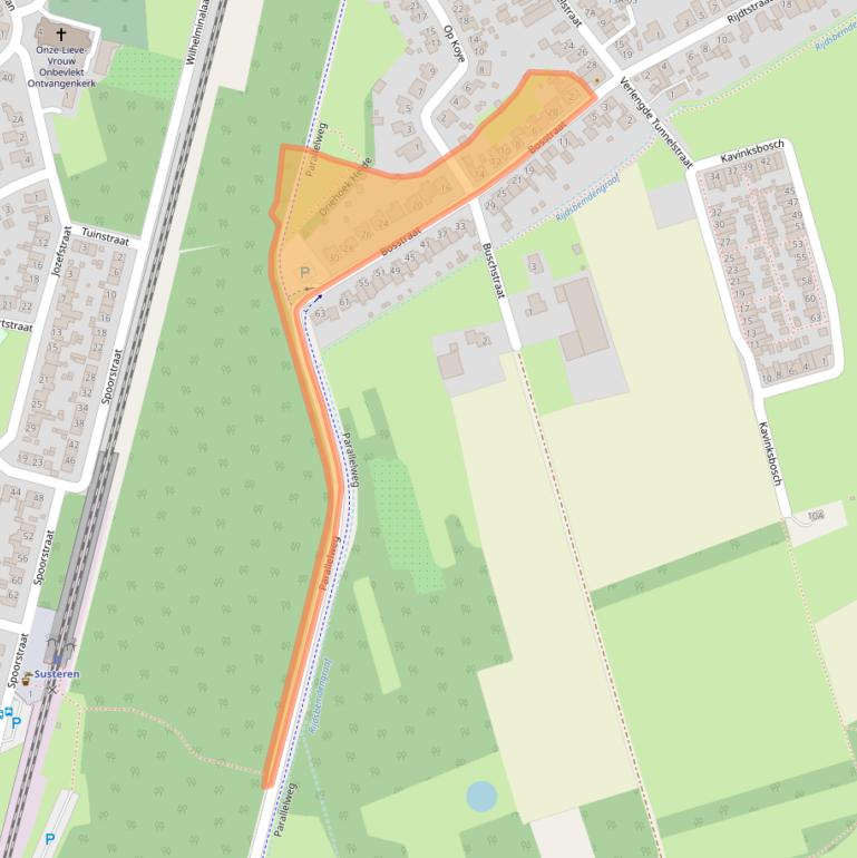 Kaart van postcodegebied 6114AW.