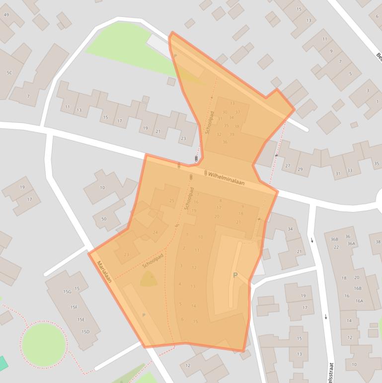 Kaart van postcodegebied 6114BB.