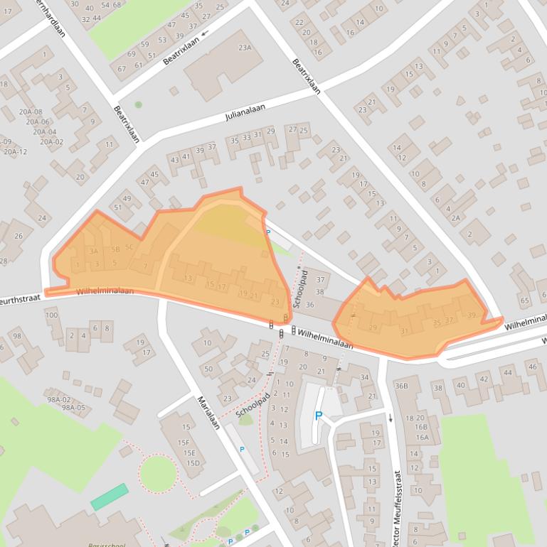 Kaart van postcodegebied 6114BE.