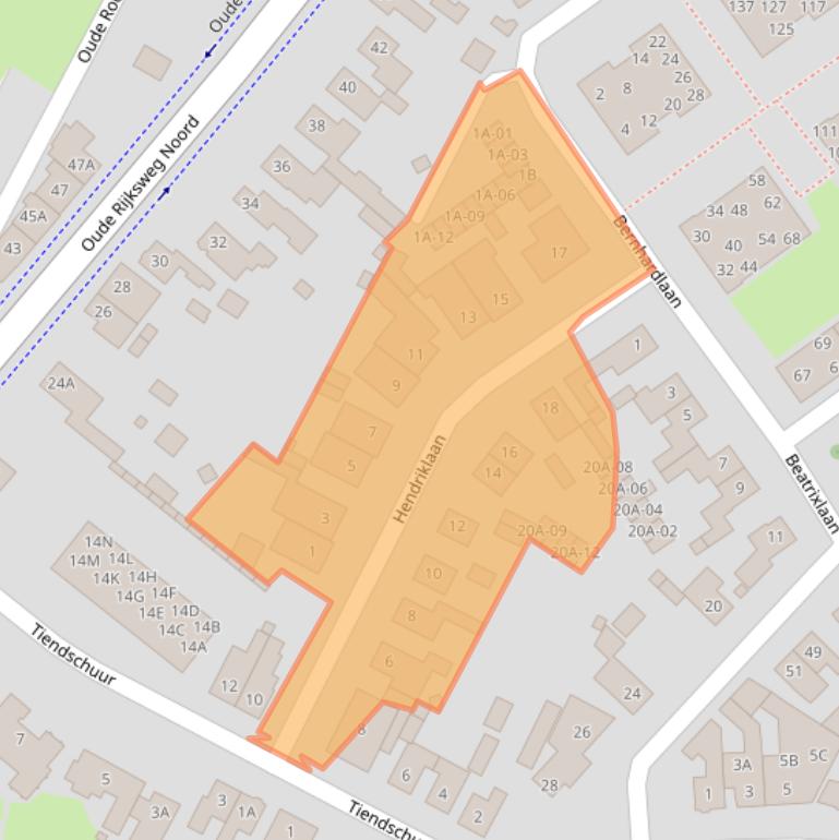 Kaart van postcodegebied 6114CL.