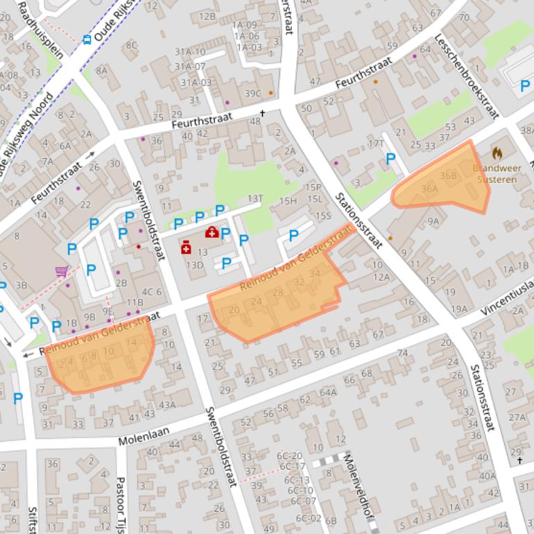 Kaart van postcodegebied 6114EB.