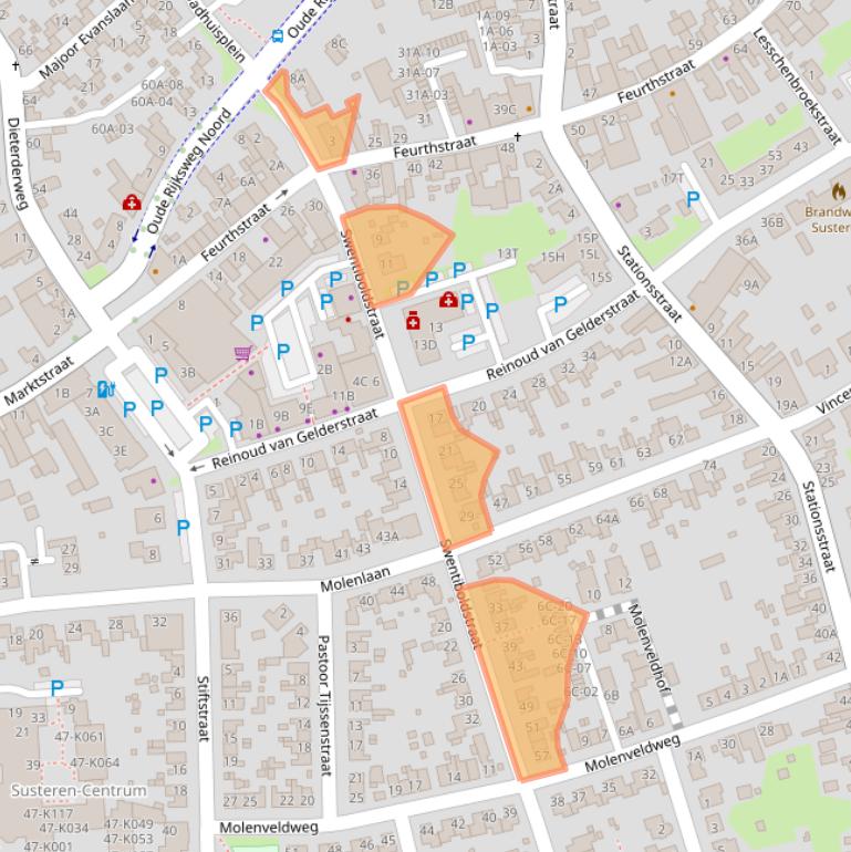 Kaart van postcodegebied 6114GJ.