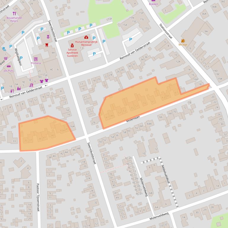 Kaart van postcodegebied 6114GN.