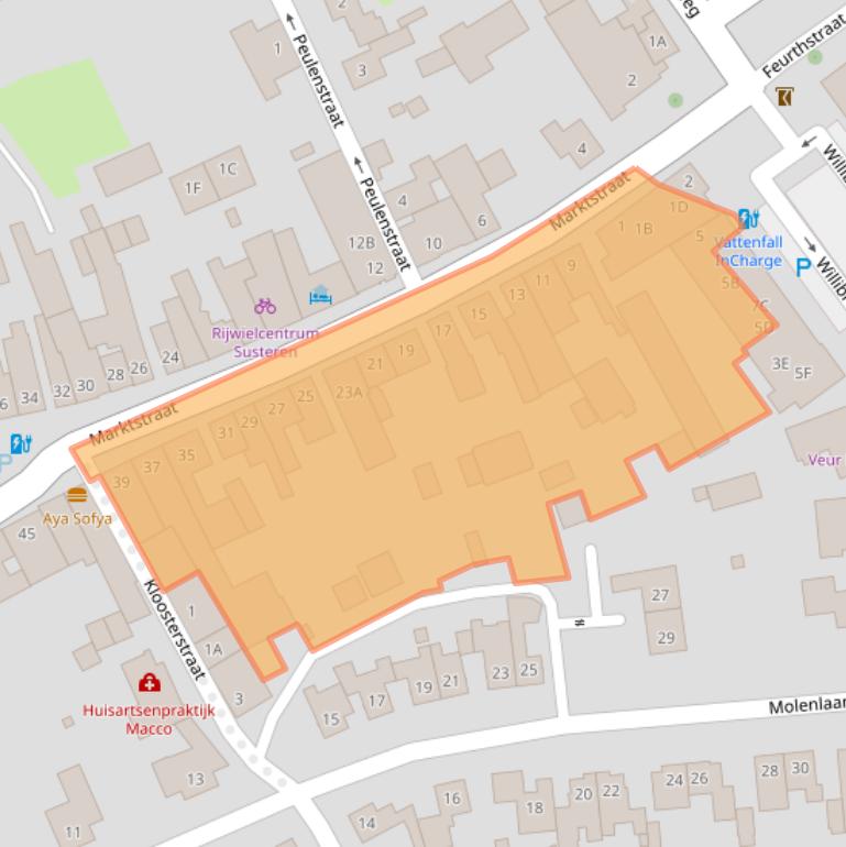 Kaart van postcodegebied 6114HP.