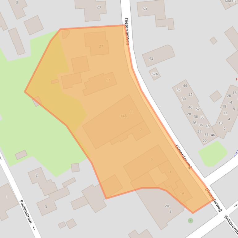 Kaart van postcodegebied 6114JJ.