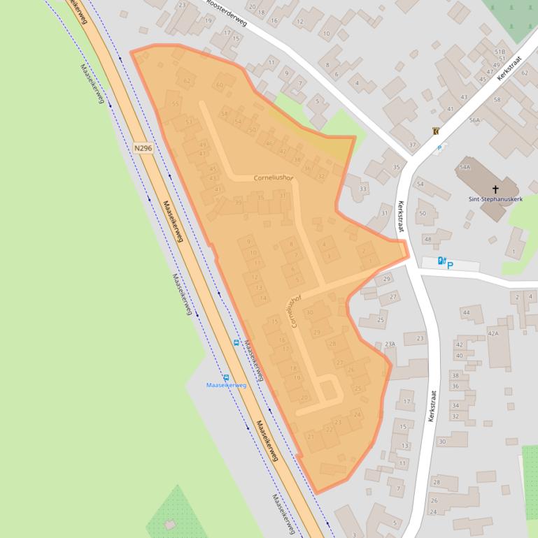 Kaart van postcodegebied 6114JX.