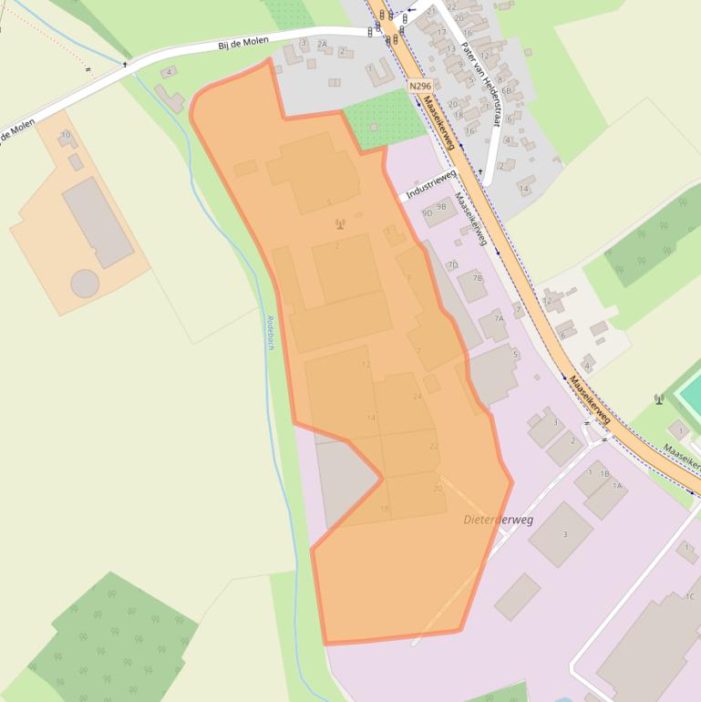 Kaart van postcodegebied 6114KP.