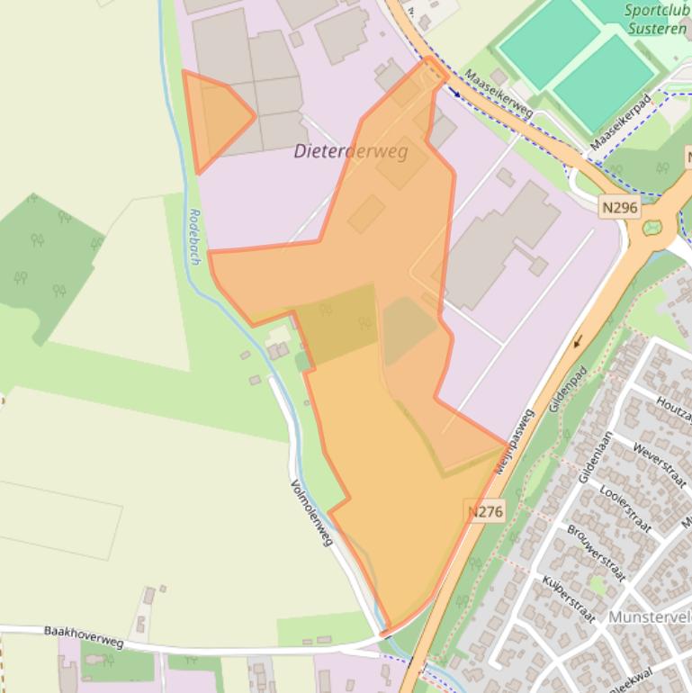 Kaart van postcodegebied 6114KV.