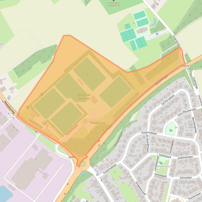 Kaart van postcodegebied 6114KX.