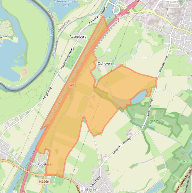 Kaart van postcodegebied 6114KZ.