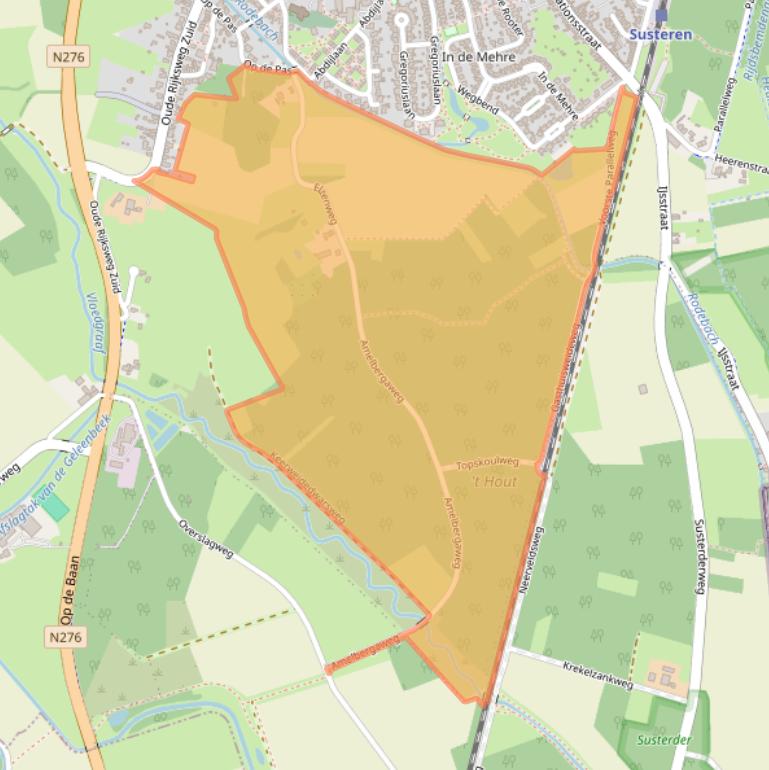 Kaart van postcodegebied 6114RB.