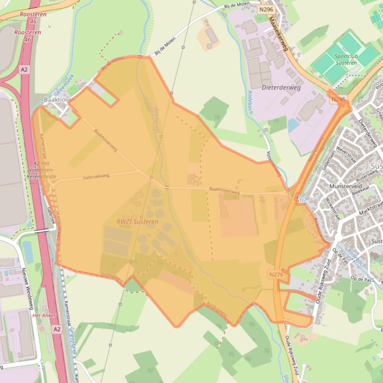 Kaart van postcodegebied 6114RG.