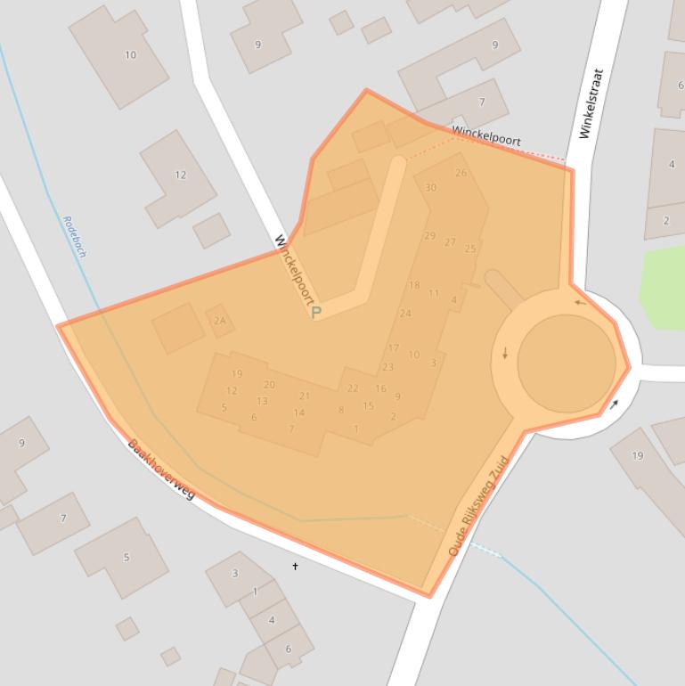 Kaart van postcodegebied 6114RK.