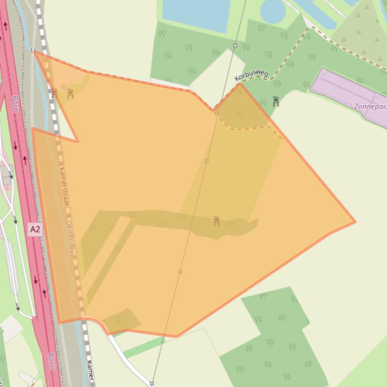 Kaart van postcodegebied 6114RZ.