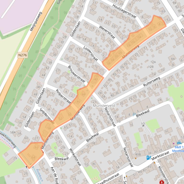 Kaart van postcodegebied 6114XW.