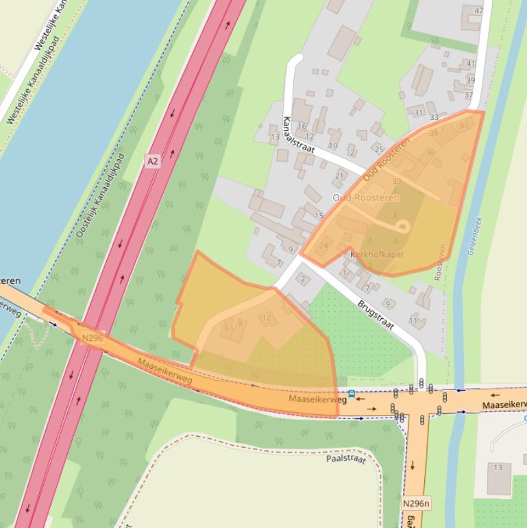 Kaart van postcodegebied 6116AC.