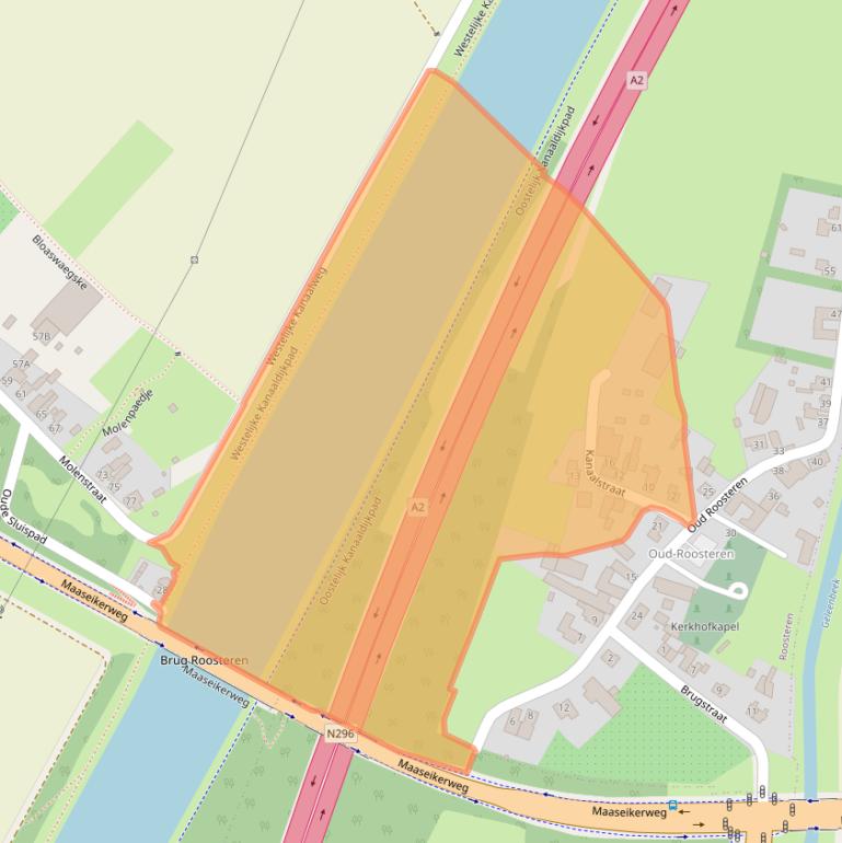 Kaart van postcodegebied 6116AD.