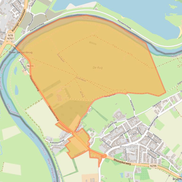 Kaart van postcodegebied 6116AG.