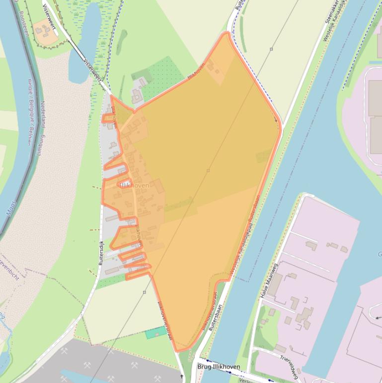 Kaart van postcodegebied 6116AK.