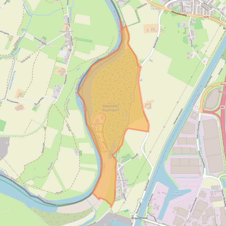 Kaart van postcodegebied 6116AM.