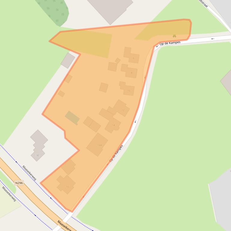 Kaart van postcodegebied 6116AV.