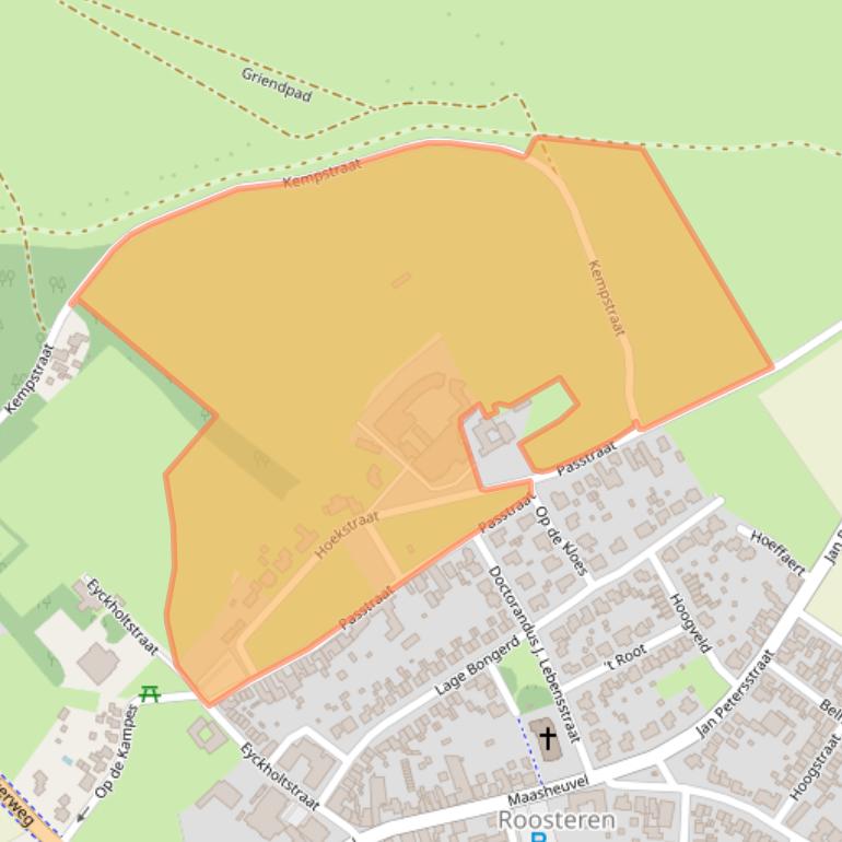 Kaart van postcodegebied 6116AW.