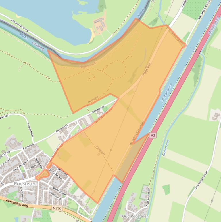 Kaart van postcodegebied 6116BD.