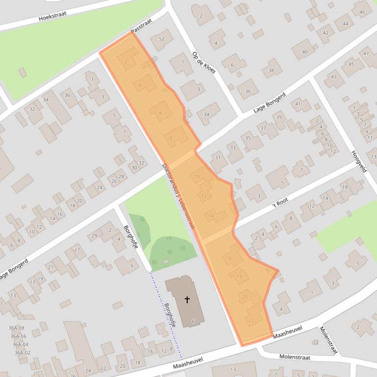 Kaart van postcodegebied 6116BL.