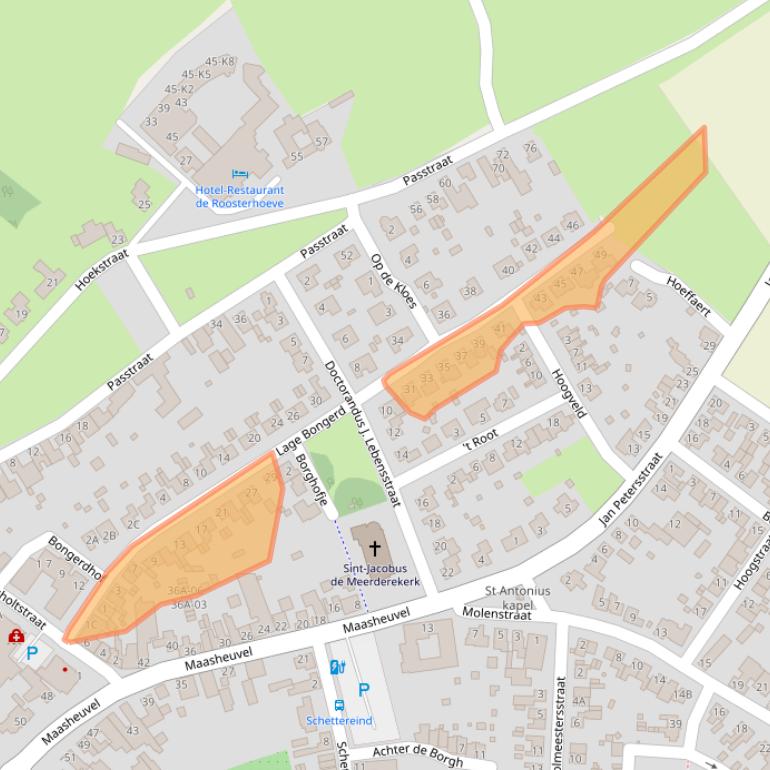 Kaart van postcodegebied 6116BN.