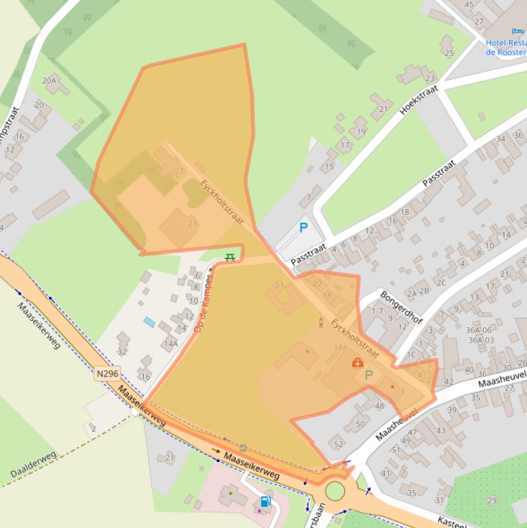 Kaart van postcodegebied 6116BR.
