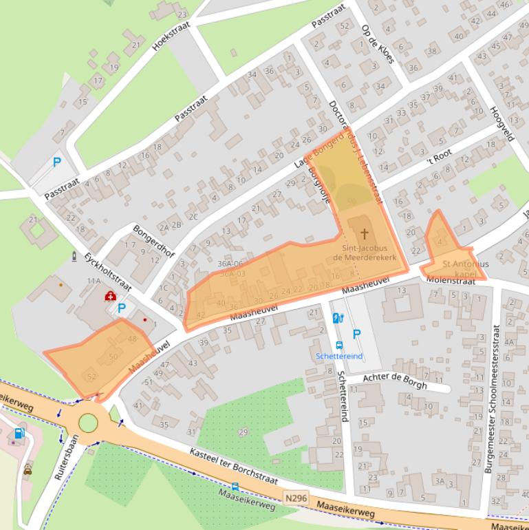 Kaart van postcodegebied 6116BT.