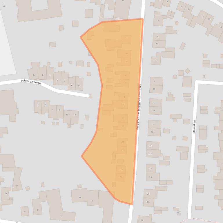 Kaart van postcodegebied 6116BX.