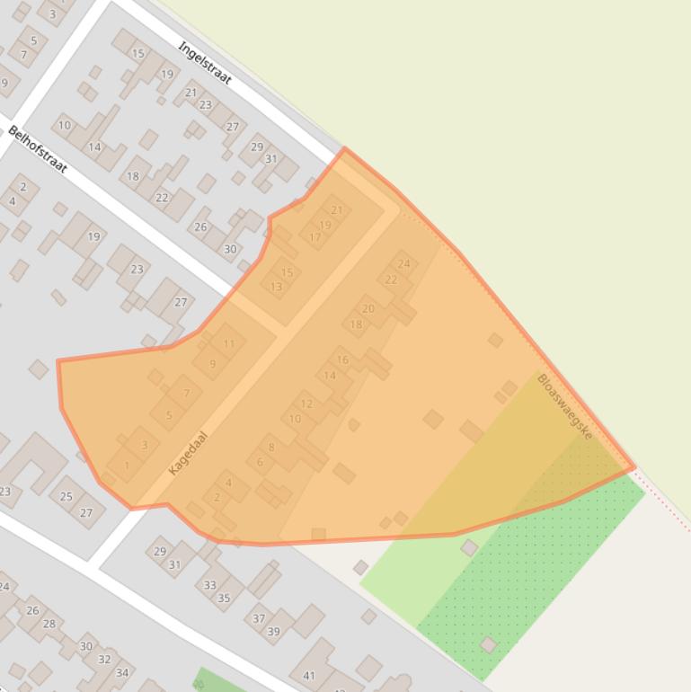 Kaart van postcodegebied 6116CH.