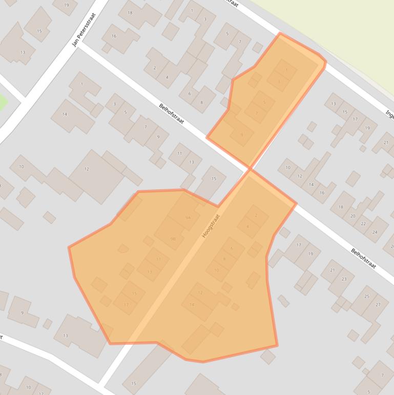 Kaart van postcodegebied 6116CJ.