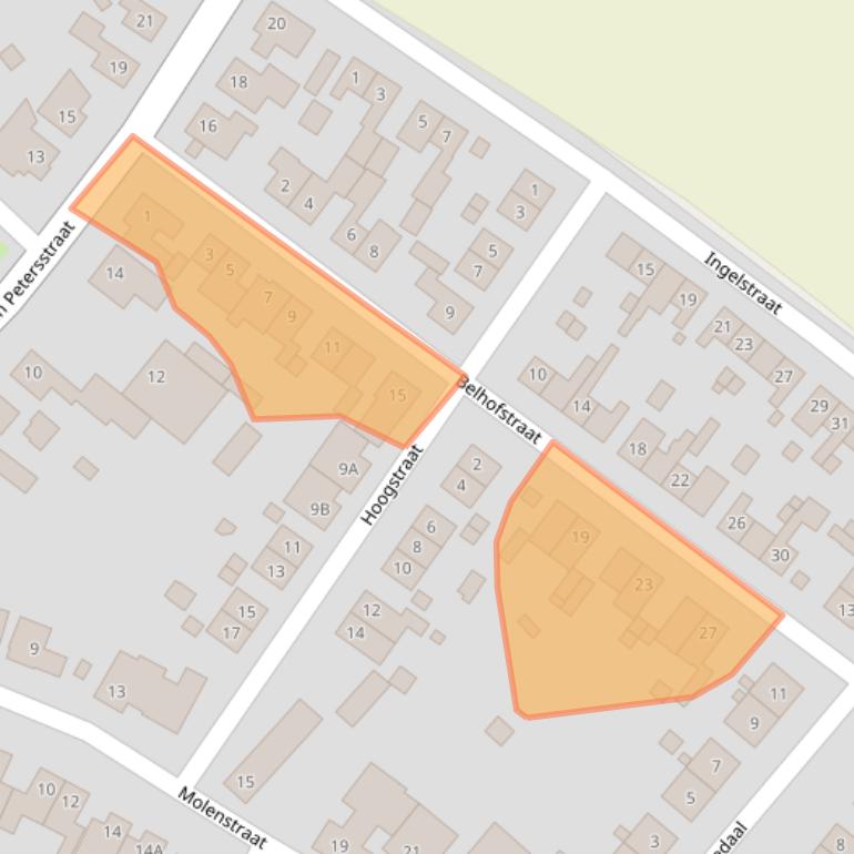 Kaart van postcodegebied 6116CK.