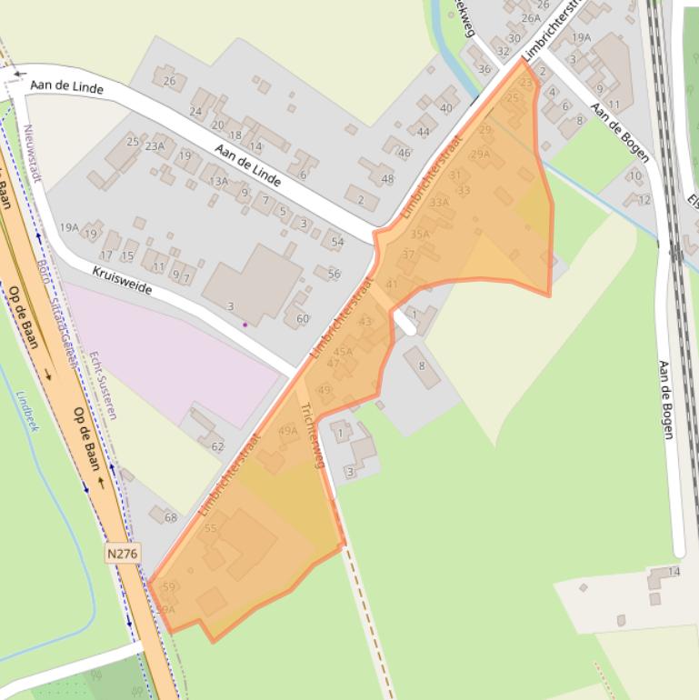 Kaart van postcodegebied 6118AK.