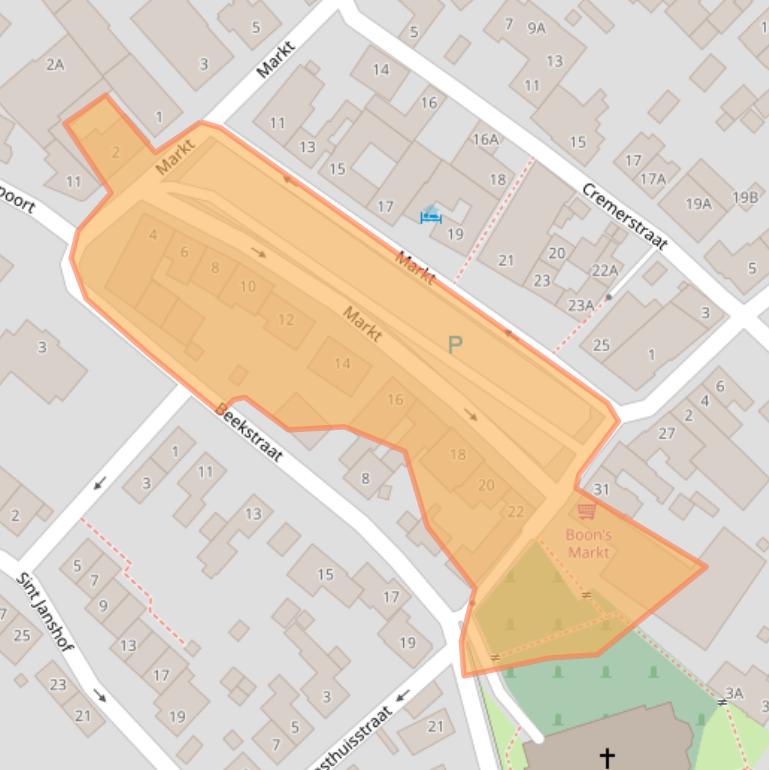 Kaart van postcodegebied 6118BC.